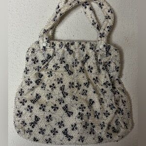 50s 60s Lumiere Corde Beaded  bow design Vintage Hand Bag no